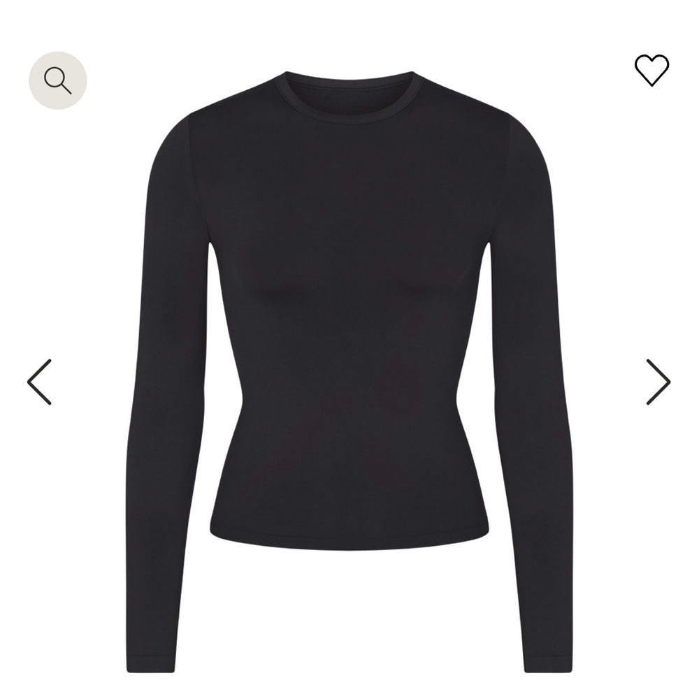 Skims Black Long Sleeve Women's Top